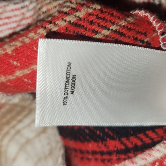 LUCKY BRAND Red plaid Oversized Shirt Jacket, size S - Picture 12 of 16